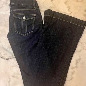 Burberry Brit Windsor Flare Jeans Dark Wash Mid Rise Size 28